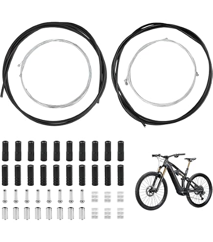 BISOMO Bowdenzug Universal 120 cm Cantilever Seilzug Zugseil Schaltzug Bremszug für Fahrrad Bremsenseil Sport & Freizeit