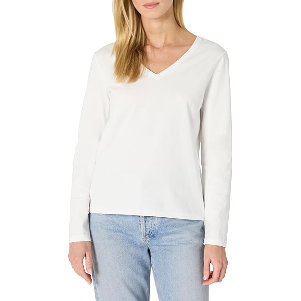 Tee-shirt Manches Longues JANIRA - 90% Coton - Modèle ESENCIAL Blanc - Tailles M, L, XL Femme