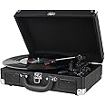 Digitnow! Nero 3 velocità Vinyl Recorder - Strumento valigia / borsa con altoparlanti stereo incorporati, supporta uscite USB