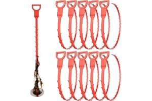 JOWHOL 10 Spirales Nettoyeur d'Égout 63 cm - Spirale de Nettoyage de Tuyaux, Bâtonnets de Nettoyage en Spirale, Efficace pour le Nettoyage de l'Égout à Spirale dans la Salle de Bain et la Cuisine