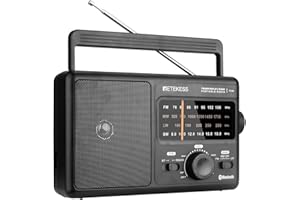 ‎RETEKESS Retekess TR626 Przenośne Radio,FM MW SW LW Weltempfänger World Band Radio z Dużym Głośnikiem,Radiem Analogowym,Bluetooth,Big Loadspeaker,Zasilaniem Sieciowym lub Bateryjnym