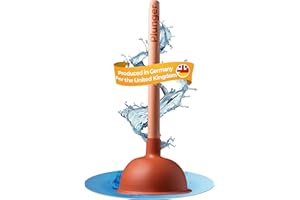 AQUABOOK The Plunger I Sink Plunger, Plunger Sink Unblocker 140 mm Large, Perfect Plunger Shower Unblocker, Toilet, Bathtub or Sink in Top Craftsmanship Quality, Plunger Shower Unblocker for the United Kingdom