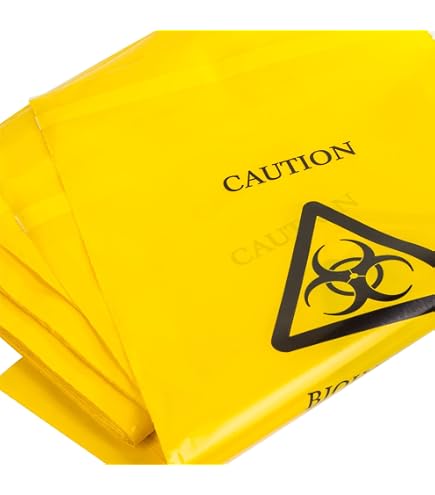 Lot De 10 Sacs Pour Déchets Médicaux - 61x81 Cm - Sacs Biologiques à Risque Pour Hôpitaux, Cliniques, Cabinets