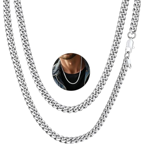 Collana Uomo DonDon - Catena A Sfera In Acciaio Inox, 60 Cm, Chiusura A Fibbia - Foto 7