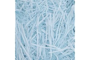 Candcamp 200g Light Blue Shredded Tissue Paper,Raffia Filler for Packaging Protection Decoration for Birthdays Weddings Festivals Gift Boxes Hampers and Filling