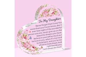 SDOFY Daughter Gifts Daughter Birthday Gifts Inspirational Gifts for Daughter Acrylic Plaque Birthday Gifts for Daughter from Mum Dad Daughter Christmas Graduation Gifts