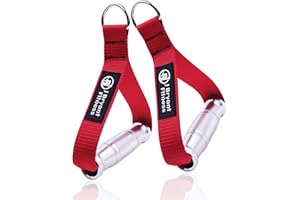 J Bryant Fitness Resistance Band Handle Cable Machine Attachment for Pulley Machine Heavy Duty Metal D Handle Aluminum Alloy Handle Grips Durable Workout Handle Pulley LAT Pulldown System