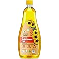 Organic Tattva - Organic Sunflower Oil 1 Litre Bottle - Unrefined Oil | for Healthy Heart and Digestion