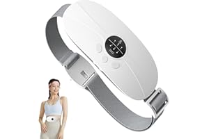 ‎KISSLEAF Perioden Wärmegürtel, Wärmegürtel Periode, Menstruations Wärmegürtel Heizgürtel,USB Wiederaufladbar Heizkissen Kabellos, 3-Wärmestufen und 3-Vibrations-Massage-Modi(White)