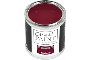 ‎CHALK PAINT PAINT EVERYTHING Chalk Paint Everything® Bordeaux (Bordeauxrot) - (750 ml) Wasserbasierte Kreidefarbe für Shabby-Chic-Möbel, Dekoration und Recycling-Projekte – Ungiftig, leicht anzuwenden