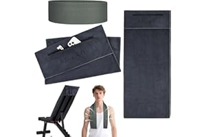 AUYAO Ręcznik fitness 2 szt. chłodzący ręcznik + antypoślizgowy ręcznik fitness z zamkiem błyskawicznym szybkoschnący ręcznik sportowy, na siłownię, do podróży, pływania, wędrówek, na kemping, do jogi