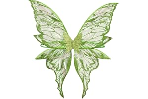 Rswnyirn Large Sparkle Butterfly Wings for Women Girls Fairy Angel Wings Elf Dress Up Accessories