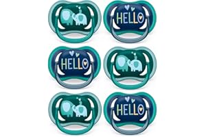 Philips Avent Ultra Air smoczek zestaw dla 18+ miesięcy, 6 sztuk, łącznie z pudełkiem transportowym i sterylizacyjnym, 18+ M, Uni Mix