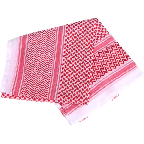 MuslimClothing® Brown & Black Keffiyeh Men's Muslim Arafat Scarf Shawl
