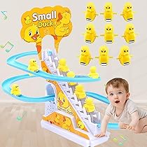 CEWROM Elektrische Ente Spielzeug - 12 Stück Kletterenten Mit Musik Und Licht