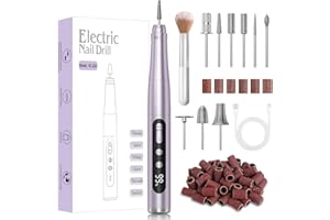 ‎AOMEES Nagelfräser Kabellose 35.000 U/min Nagelfräser für Gelnägel - Professioneller Nail Drill für Gel- und Acrylnägel, Elektrische Nagelfeile mit Verstellbarer Geschwindigkeit (Lila)