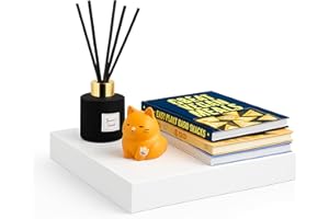 iTrend High Gloss White Floating Wall Shelf 30CM