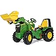 Rolly Toys John Deere rollyX-Trac Premium Pedal Tractor with RollyTrac Loader (Two-Speed Gear, Handbrake, for Children 3-10 Years, Adjustable Seat, Tractor with Whisper Tyres) 651078, Green