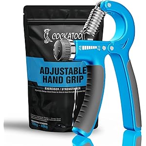 Cockatoo (10 KG - 40 Kg) Adjustable Hand Grip| Hand Gripper for Men & Women|Hand Grip Strengthener,Acrylonitrile Butadiene Styrene,Blue