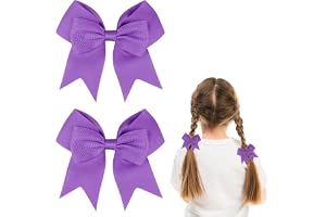 2-pack lila hårsnoddar, stora rosetter hårklämmor för kvinnor och flickor