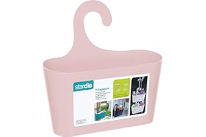 stardis Kosz prysznicowy z haczykiem do zawieszenia, regał prysznicowy, regał łazienkowy, regał łazienkowy, regał wiszący, delikatny róż