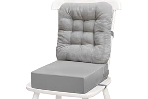 APEXXUS Sitzerhöhung Kind – 2 Stücke Sitzkissen mit Sicherheits Schnalle fur Kinder Esstisch, Tragbare Reise Erhöhen Kissen für Stuhl,PU Wasserdicht Leicht zu reinigen Stuhl Sitzerhöhung Boostersitze