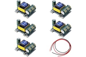 Youmile 5 pcs 12V 300mA Board Module 3.5W Buck module AC-DC 110V 120V 220V 230V à 5V 12V Convertisseur Module d'alimentation avec câble rouge et noir