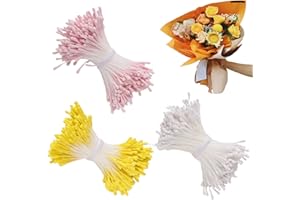 Fonyiunce 1050 Piezas Estambres Artificiales, Estambres Flores Artificiales, Doble Cabeza Estambre de Flores, Estambres Artificiales en Forma de Malta, para Navidad Boda Decoraci