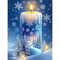 Kit Peinture Diamants 5D Bonhomme De Neige - Toile 30x40 Cm, Strass Ronds - Activité DIY Adulte/enfant - 7