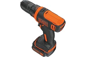 BLACK+DECKER 10,8V Trapano avvitatore a batteria ultra compatto con batteria da 1,5Ah e caricatore da 400mA, BDCDD12-QW