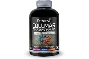Drasanvi COLLMAR Colágeno Marino Hidrolizado con Ácido Hialurónico, Magnesio, Vitamina C natural | para cartílagos, huesos y piel | Alta dosis 3.900 mg/día | 180 comp = 30 días | Sabor vainilla