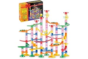 E-SMARTER Marble Run 133p, Marble Rush with Exquisite Packaging, Construction Building Blocks Toys, Educational Building Block Toy for Kids Age 3+