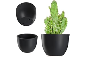 KADAX Doniczka na kwiaty, okrągła donica z tworzywa sztucznego, do użytku wewnątrz i na zewnątrz, w 3 wariantach kolorystycznych, do ogrodu, na balkon (antracytowa, 30 cm)