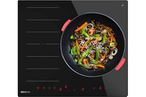 Cecotec Placa De Inducción 2 Fuegos Bolero Squad I 3600 Fullflex. Placa De Inducción 7400W Con Zona Flex, 9 Niveles De Potencia, Función Keep Warm, Y Temporizador Individual