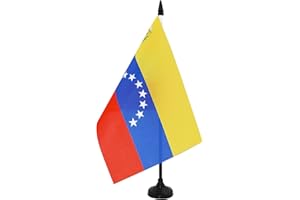 AZ FLAG Bandera de Mesa de Venezuela 21x14 cm - Banderita de Despacho Venezuelana 14 x 21 cm