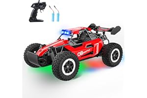 SZJJX Remote Control Car for Kids 3 4 5 6 7+, 20 KM/H High-Speed RC Cars with LED Lights, 2.4GHz 2WD Monster Truck Toys, Rechargeable RC Car, Toy Cars for Girls Boys, Christmas & Birthday Gifts – Red