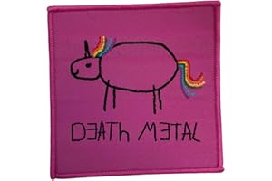 VALUE-MERCH Death Metal Unicorn Pink Patch