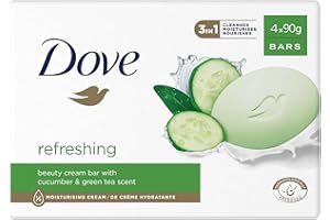 Dove Lot de 4 barres de savon rafraîchissant de 90 g