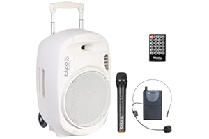 PORT12UHF-MKII - Ibiza - Portable, Battery-Powered Sound System, White