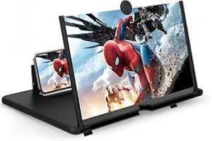LIFEDYLUK 3D HD Handy Lupe, 14 Zoll Handy Bildschirmlupe für Smartphones, Faltbarer Telefonständer Vergrößerung Videos für Alle Smartphones, Klappverstärkerhalterung geeignet Ansehen Filme Videos Gaming