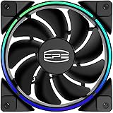 CP3 Case Fans 120mm Addressable PC Cooling Fans Dual Lighting Loop Quiet Fans Adjustable Speed: 1000-1800RPM (1 Pack)