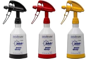 Detailmate Set tillverkat av Kwazar 3 Mercury Super PRO+ 360 graders VITON sprayflaska, dubbel action utlösare. transparent s
