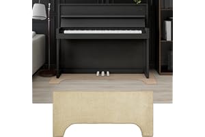 PPGE Soundproof Rug for Piano, Upright Piano Carpet Protector Sound Dampening Non-Slip Carpet Acoustic Pads Sound Proof Floor Mat Soundproofing Blankets Sound-Absorbing Mat 160x70cm(Color:Khaki)