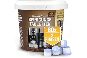 ‎COFFEEANO 80 x 2-Phasen Reinigungstabletten für Jura Kaffeevollautomaten - Coffeeano Reinigungstabs für Jura Kaffeevollautomaten - Reiniger für Kaffeemaschinen