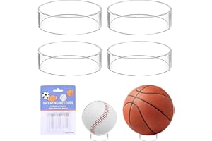 SOGHO 5 supporti per palla in acrilico, supporto per palla, supporto da calcio, supporto per pallone, supporto per palla, supporto per pallacanestro, pallavolo e calcio, con 3 aghi gonfiabili
