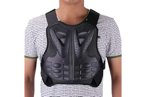 SJAPEX Armure Moto Gilet Protection Équipement Protection Colonne Vertébrale Armure Dorsale, pour Moto Cross Scooter VTT Enduro Patinage Skate Snowboard, pour Homme et Femme