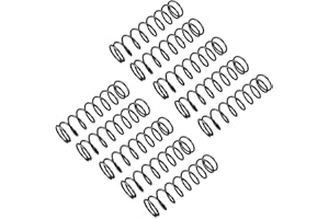 TA-VIGOR 10Pcs Extended Compressed Spring, 1.2mm Wire Dia, 14mm OD, 50mm Length Durable Stainless Steel Small Dual Hook Tension Spring for Furniture Screen Doors Repair Projects