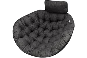 PILLOWPRIM Moon Coussin de Jardin, Coussin Fauteuil Cocon, Coussin Fauteuil Suspendu, Coussin balancelle – Noir