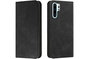 Mo-Somnus Funda para Huawei P30 Pro, Funda Carcasa de Cuero para Huawei P30 Pro, Premium Cuero Billetera Flip Protectora Carcasa Magnético con Cáscara de TPU, Ranura para Tarjeta (Negro)