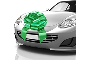 Zoe Deco - Big Car Bow - Green, 18 Inch - Giant Car Bow for Birthday, Christmas, Wedding Reception, Surprise Party - Large Gift Wrapping for Huge Present